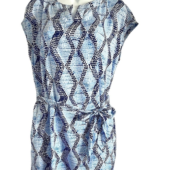 Liz Claiborne Petite | Blue and Print Dress - Picture 1 of 7